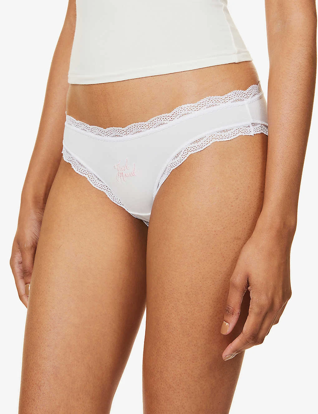 Pack Of Four Bride-embroidered Stretch-jersey 7 Pack Of Four Bride-embroidered Stretch-jersey - Image 5