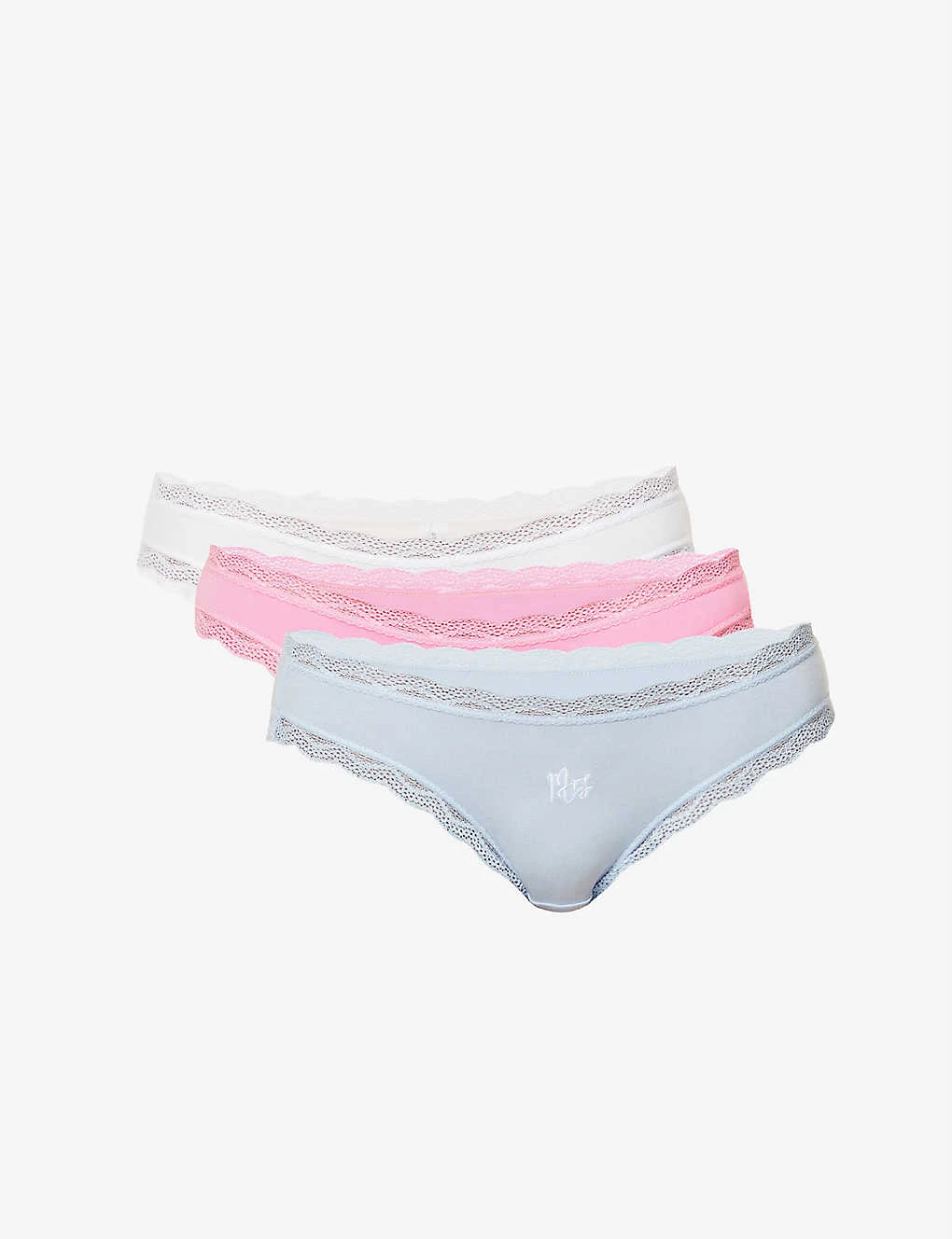 Pack Of Four Bride-embroidered Stretch-jersey 3 Pack Of Four Bride-embroidered Stretch-jersey