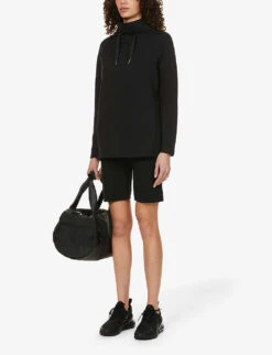 AirLuxe Got You Covered Stretch-jersey Sweatshirt -Ress Clothing Shop R03829720 VERYBLACK ALT01
