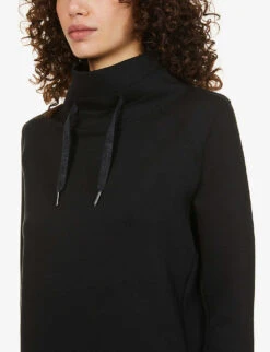 AirLuxe Got You Covered Stretch-jersey Sweatshirt -Ress Clothing Shop R03829720 VERYBLACK ALT04