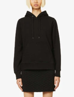 Canada Goose Muskoka Logo-embroidered Cotton-jersey Hoody -Ress Clothing Shop R03830561 BLACK ALT02