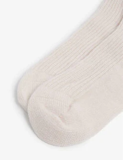 Ribbed Cashmere Socks 5 Ribbed Cashmere Socks -Ress Clothing Shop R03830641 PALEPINK ALT01
