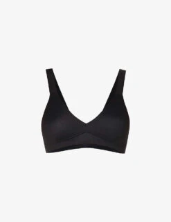 Spanx V-neck Unlined Stretch-jersey Bralette