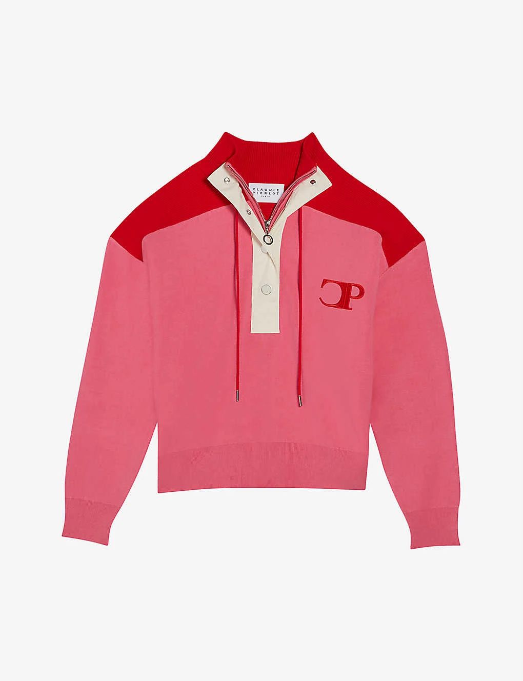 CLAUDIE PIERLOT Minimum Contrast-coloured Knitted Sweatshirt 3 CLAUDIE PIERLOT Minimum Contrast-coloured Knitted Sweatshirt