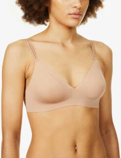 Sloggi Body Adapt Branded Stretch-knit Bra -Ress Clothing Shop R03856157 NOSTALGICBROWN ALT04