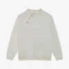 CLAUDIE PIERLOT Tape High-neck Buttoned Cotton-blend Sweatshirt
