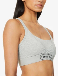 Calvin Klein Reimagined Racerback Organic And Recycled-cotton-blend Maternity Bralette 11 Calvin Klein Reimagined Racerback Organic And Recycled-cotton-blend Maternity Bralette -Ress Clothing Shop R03894451 GREYHEATHER ALT04