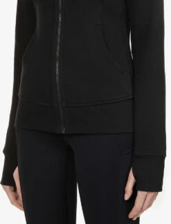 Lululemon Scuba Slim-fit Cotton-blend Knitted Hoody 11 Lululemon Scuba Slim-fit Cotton-blend Knitted Hoody -Ress Clothing Shop R03897526 BLACK ALT04