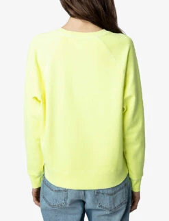 Zadig & Voltaire Upper Blason Cotton Sweatshirt 10 Zadig & Voltaire Upper Blason Cotton Sweatshirt -Ress Clothing Shop R03910655 NEON ALT03