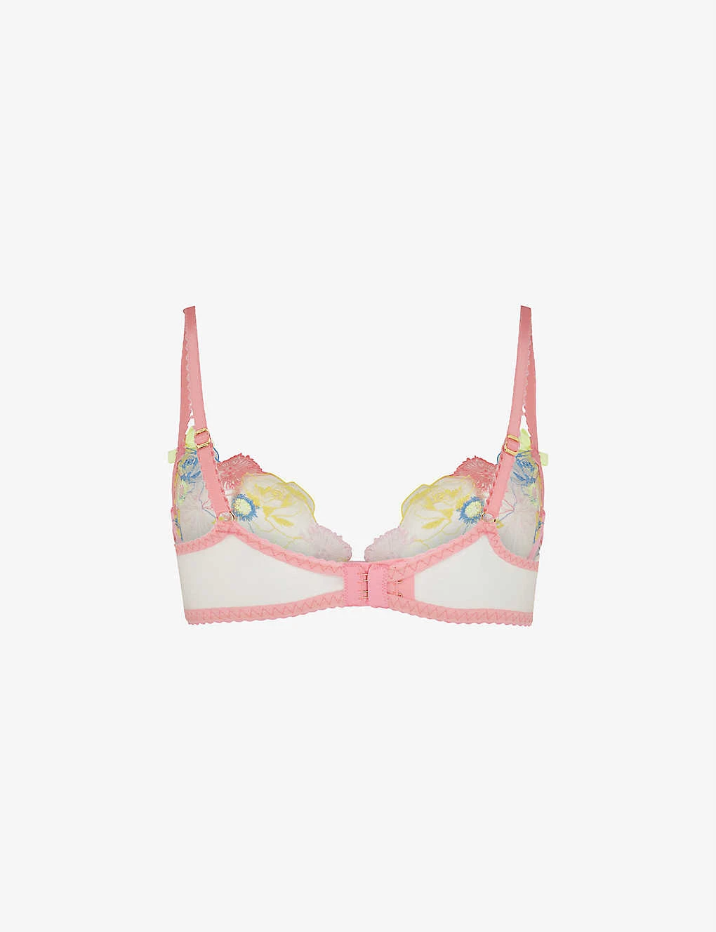 AGENT PROVOCATEUR Zuri Floral-embroidered Mesh Plunge Bra 4 AGENT PROVOCATEUR Zuri Floral-embroidered Mesh Plunge Bra - Image 2