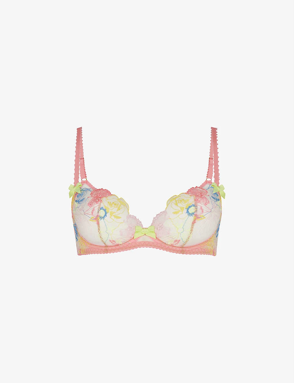 AGENT PROVOCATEUR Zuri Floral-embroidered Mesh Plunge Bra 3 AGENT PROVOCATEUR Zuri Floral-embroidered Mesh Plunge Bra