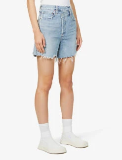 AGOLDE Criss Cross High-rise Organic-denim Shorts 9 AGOLDE Criss Cross High-rise Organic-denim Shorts -Ress Clothing Shop R03922759 SYMBOL ALT02