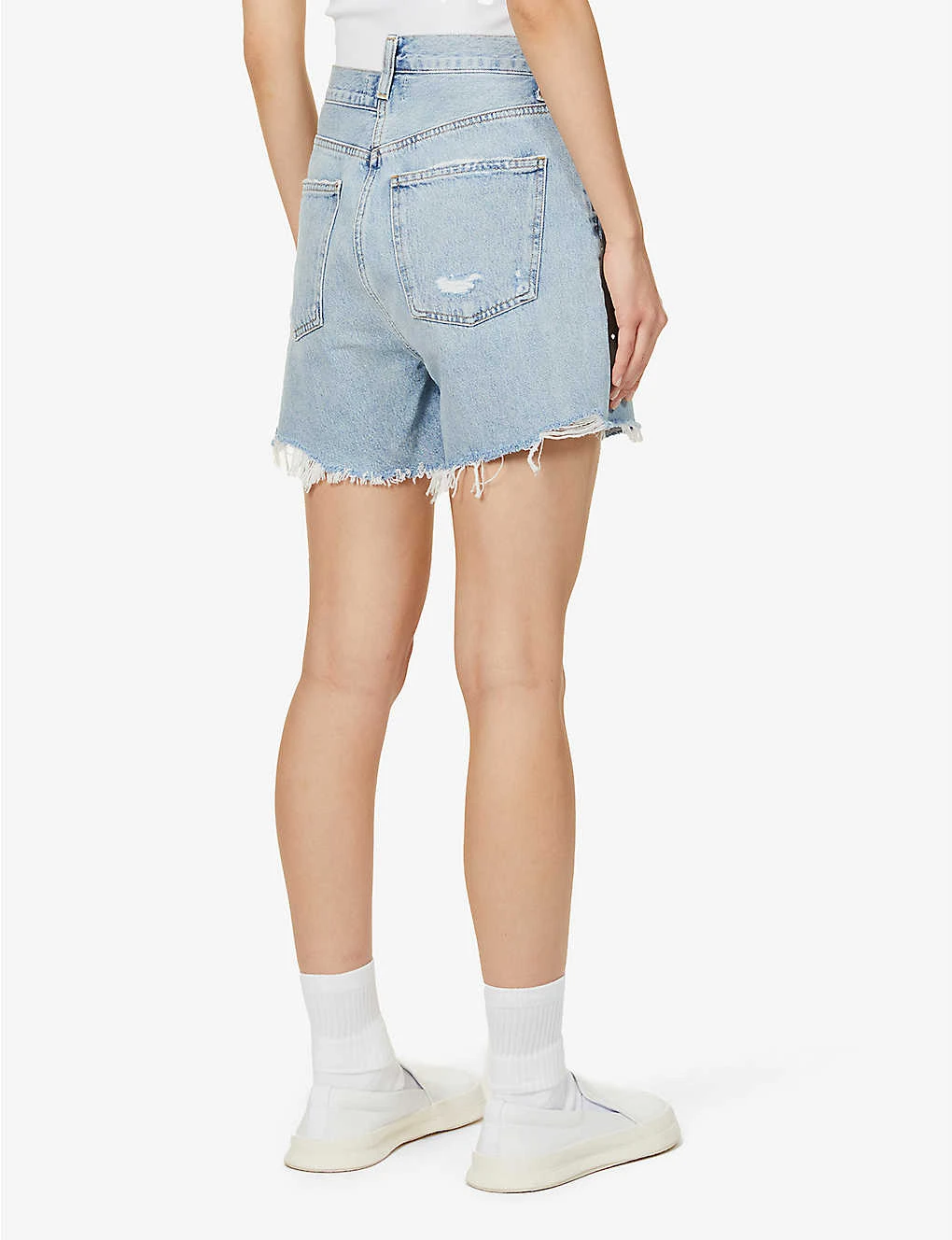 AGOLDE Criss Cross High-rise Organic-denim Shorts 6 AGOLDE Criss Cross High-rise Organic-denim Shorts - Image 4