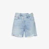 AGOLDE Criss Cross High-rise Organic-denim Shorts -Ress Clothing Shop R03922759 SYMBOL M