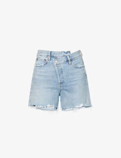 AGOLDE Criss Cross High-rise Organic-denim Shorts