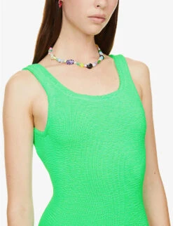 Nile Square-neck Swimsuit 11 Nile Square-neck Swimsuit -Ress Clothing Shop R03933204 LIME ALT04
