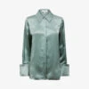 Reiss Hailey Point-collar Silk Shirt -Ress Clothing Shop R03936913 SAGE M