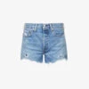 Levis 501 Distressed High-rise Denim Shorts