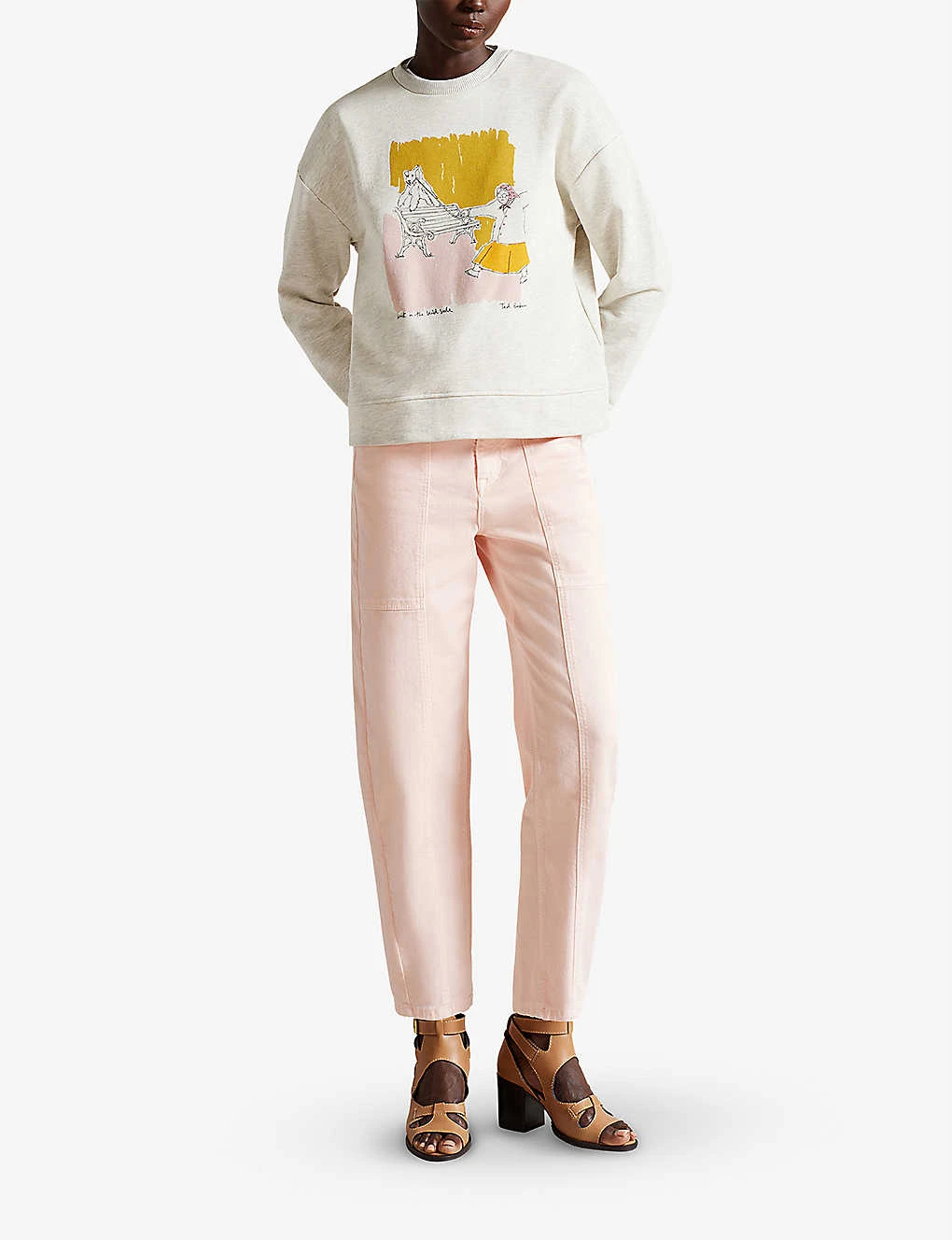 Ted Baker Granza Graphic-print Cotton-blend Jersey Sweatshirt 4 Ted Baker Granza Graphic-print Cotton-blend Jersey Sweatshirt - Image 2