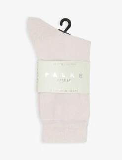 Falke Family Brand-print Stretch-cotton Blend Socks
