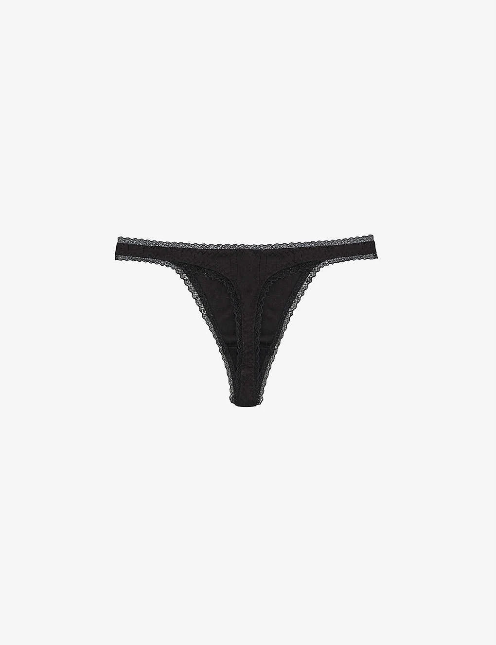 Pack Of Three Pointelle Mid-rise Organic-cotton Thongs 5 Pack Of Three Pointelle Mid-rise Organic-cotton Thongs - Image 3