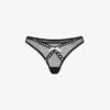 AGENT PROVOCATEUR Rozey Bow-detail Mesh Thong -Ress Clothing Shop R03992429 BLACKPINK M