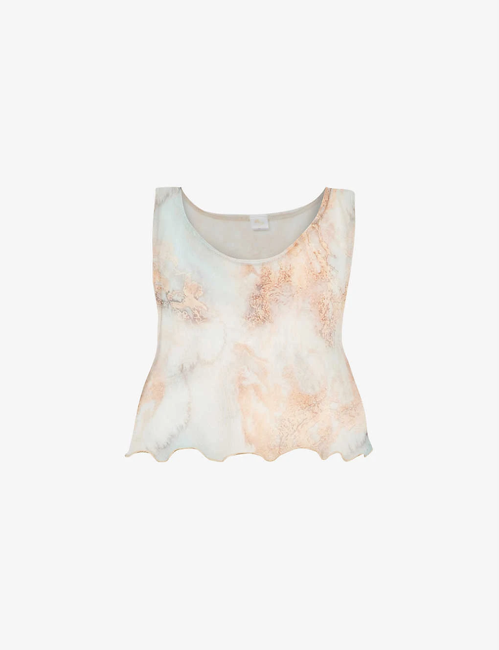 Graphic-print Scalloped-hem Woven Top 3 Graphic-print Scalloped-hem Woven Top