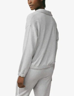 V-neck Organic-cotton Sweatshirt -Ress Clothing Shop R03995480 CLOUDMARL ALT03