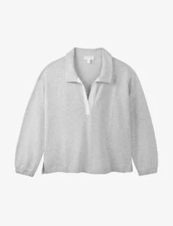 V-neck Organic-cotton Sweatshirt