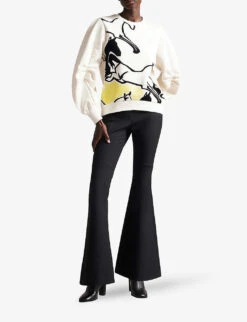 Ted Baker Horssa Graphic-print Woven Sweatshirt -Ress Clothing Shop R03995503 IVORY ALT01