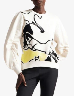 Ted Baker Horssa Graphic-print Woven Sweatshirt -Ress Clothing Shop R03995503 IVORY ALT02