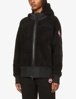 Canada Goose Simcoe Brand-patch Recycled Wool-blend Hoody -Ress Clothing Shop R03997822 BLACKNOIR ALT02