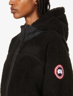 Canada Goose Simcoe Brand-patch Recycled Wool-blend Hoody -Ress Clothing Shop R03997822 BLACKNOIR ALT04