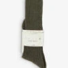 Falke Cosy Wool Ribbed Calf-length Wool-blend Socks -Ress Clothing Shop R04001700 MILITARY M