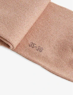 Falke Metallic Rolled-hem Stretch-woven Socks 5 Falke Metallic Rolled-hem Stretch-woven Socks -Ress Clothing Shop R04001703 BLOSSOM ALT01