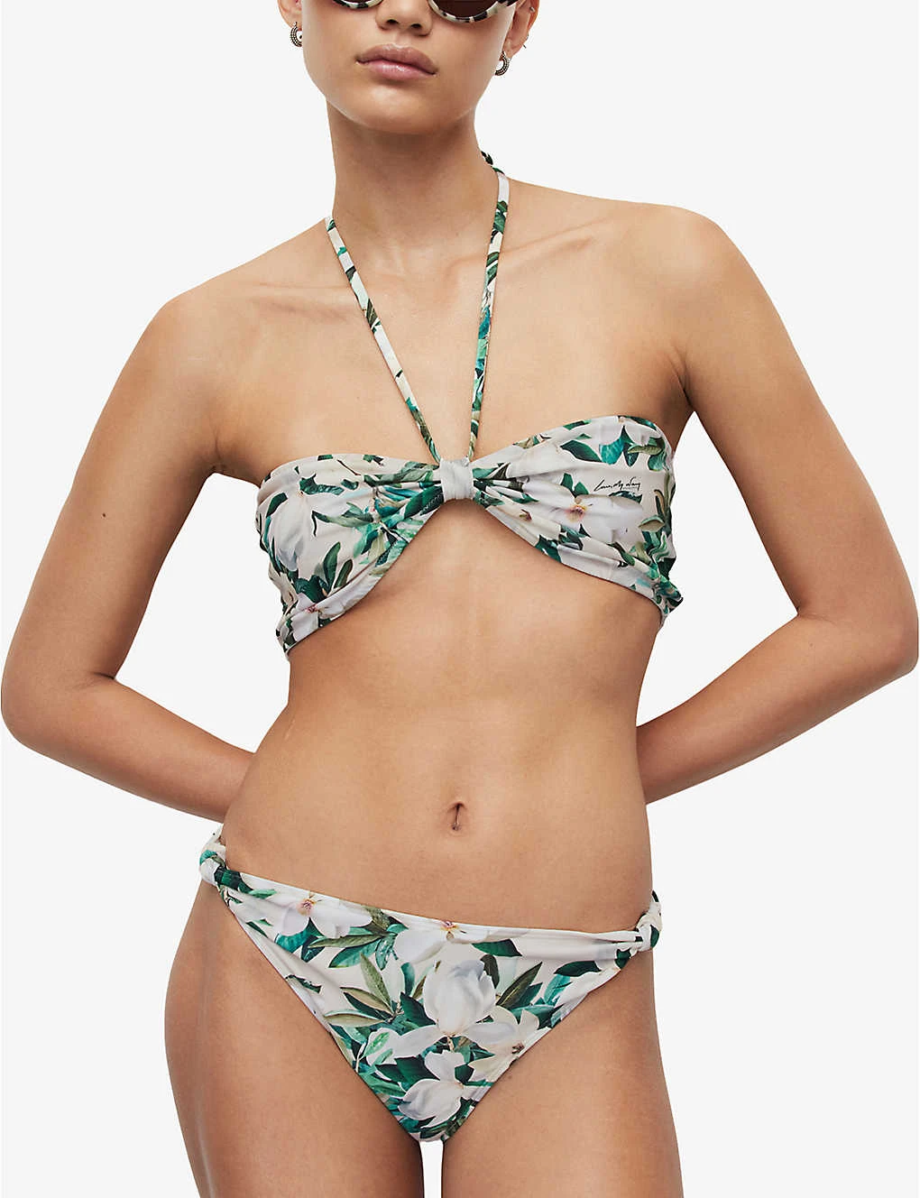 AllSaints Esme Floral-print Stretch Recycled-polyamide Bikini Top 4 AllSaints Esme Floral-print Stretch Recycled-polyamide Bikini Top - Image 2