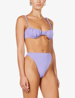 Cassis Ruched Underwired Bikini Top -Ress Clothing Shop R04006945 VIOLET ALT02