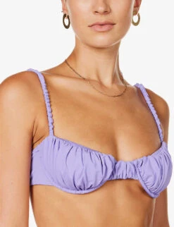 Cassis Ruched Underwired Bikini Top -Ress Clothing Shop R04006945 VIOLET ALT04
