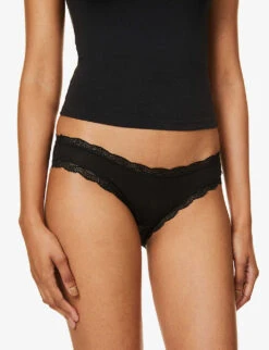 Mid-rise Pack Of Four Stretch-woven Briefs -Ress Clothing Shop R04009706 BLACK ALT02