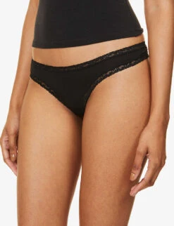 Low-rise Pack Of Four Stretch-modal Thongs 11 Low-rise Pack Of Four Stretch-modal Thongs -Ress Clothing Shop R04009707 BLACK ALT04