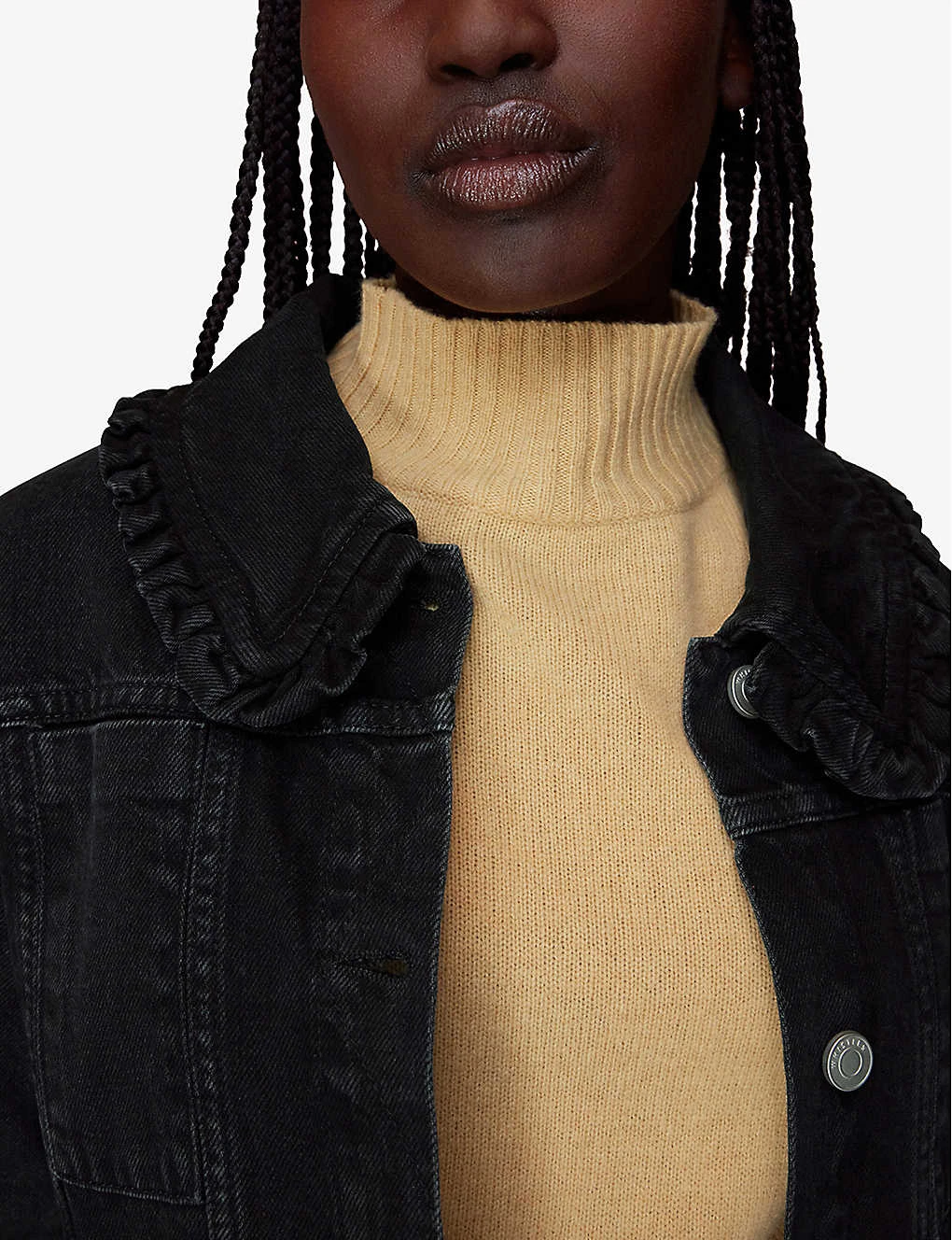 Whistles Oversized-collar Boxy-fit Denim Jacket 7 Whistles Oversized-collar Boxy-fit Denim Jacket - Image 5