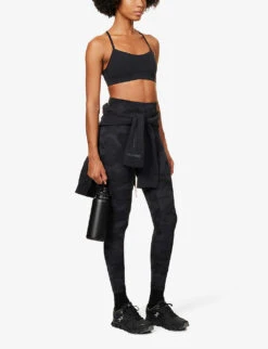 Lululemon Flow Y Nulu Stretch-jersey Bra -Ress Clothing Shop R04044724 BLACK ALT01