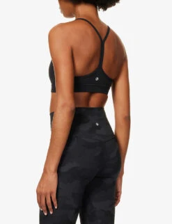 Lululemon Flow Y Nulu Stretch-jersey Bra -Ress Clothing Shop R04044724 BLACK ALT03