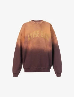ANINE BING Harvey Logo-embellished Organic-cotton Sweatshirt
