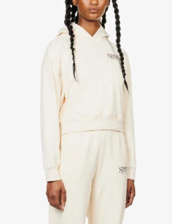 Upper East Side Logo-print Cotton-jersey Hoody -Ress Clothing Shop R04068988 CREAMCHOCOLATE ALT02