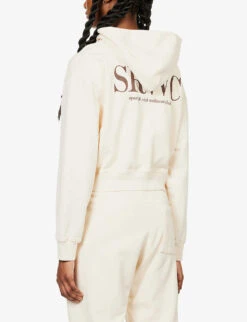 Upper East Side Logo-print Cotton-jersey Hoody -Ress Clothing Shop R04068988 CREAMCHOCOLATE ALT03