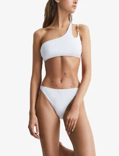 Reiss Alani One-shoulder Bikini Top -Ress Clothing Shop R04070756 WHITE ALT02