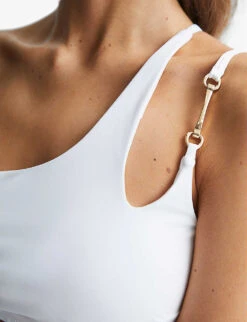 Reiss Alani One-shoulder Bikini Top -Ress Clothing Shop R04070756 WHITE ALT04