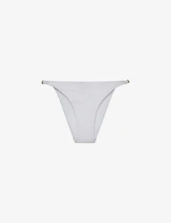Reiss Alani High-rise Hardware-embellished Stretch-woven Bikini Bottoms