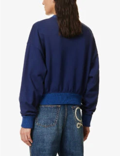 Loewe Logo-print Relaxed-fit Cotton Sweatshirt 10 Loewe Logo-print Relaxed-fit Cotton Sweatshirt -Ress Clothing Shop R04071309 TRANQUILMOUNTAINBLUE ALT03